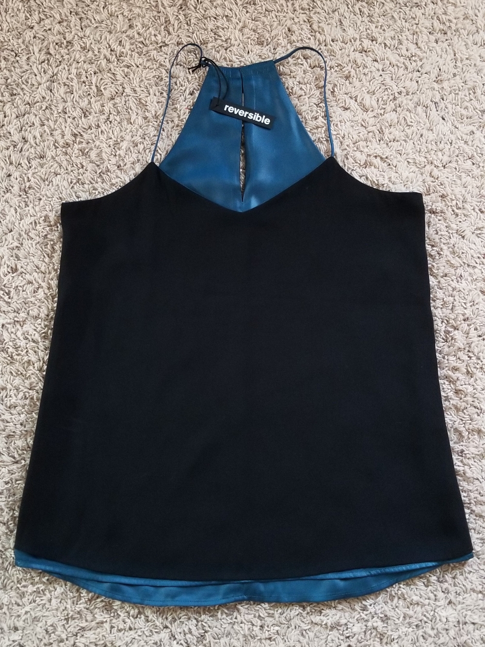 Express Reversible Black & Teal Blue Tank Top